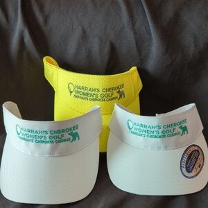 Harrah's Cherokee Women's Golf Visor - Yellow and White